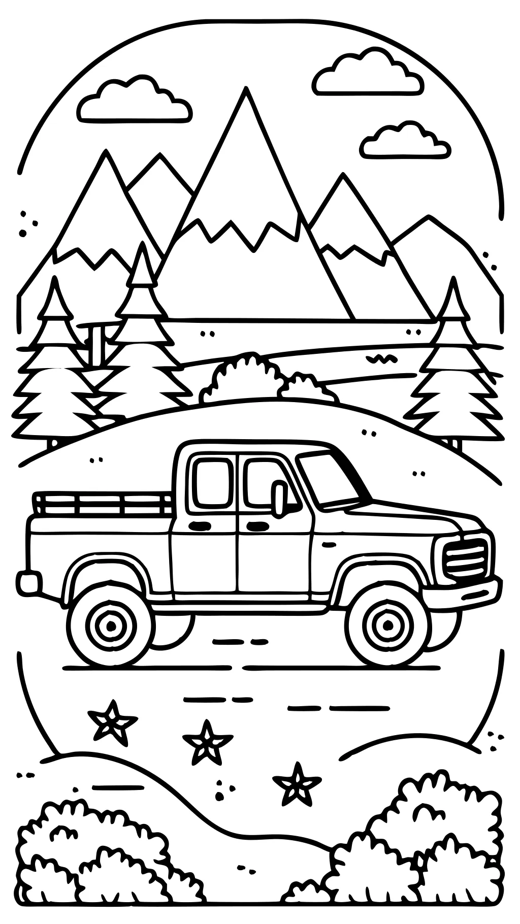 dually truck coloring pages